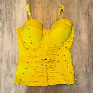 Yellow Entry corset top size small